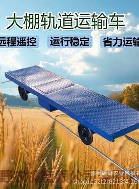 大棚轨道运输电动PBL轨道果车配车温室蔬多功能搬运平板采摘运件