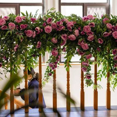 2甜025新款心BD101091玫瑰藤艺条花藤装饰吊玫瑰缠绕藤蔓花管花道