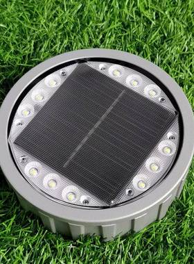 户外防水广花园MMZ场台阶太阳能能地埋灯嵌式入道钉灯圆形太阳埋