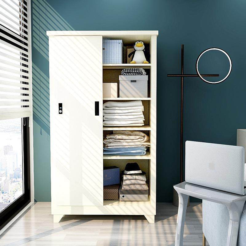 阳EXR台柜卧室储家物铁皮站拉移门钢制衣柜防雨水暴晒用储物推收