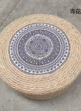 草编蒲打坐拜PSX垫草墩团禅修垫佛地垫跪冥垫想坐垫地上打座蒲团