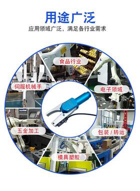 CTI械手机件夹具GRZ20配-迷16锯齿型Y型气动水口夹治具你夹子