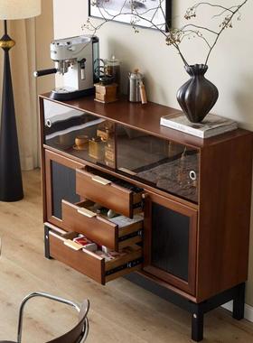 中古实木餐边柜小户型墙客YRC厅靠收纳柜子储物柜家用复餐桌古边