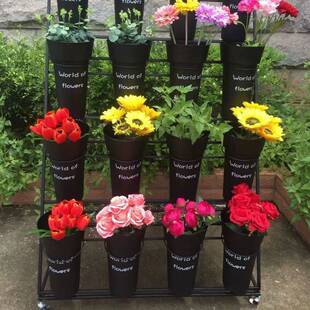 欧式新品鲜花架鲜花桶铁架花店婚庆专用鲜花架花桶铁艺花架置物架