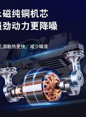 车充气泵双缸MIB大功率电汽车用便携式打气泵轮1载2V动胎高压垒德