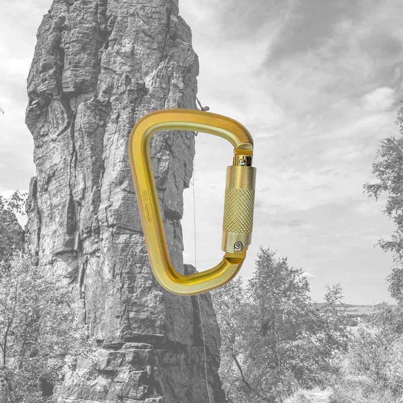 irHOu鲁dek伊德克D型制40KN高强度钢自动扣防坠落锁安全钩锁扣