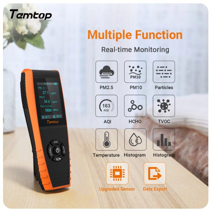 TemtopLKC-1000S+第二代专业甲醛监测仪HCHO/PM.5/PM10/TVOC