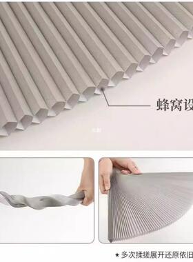 门帘伸缩门拉卧室遮蚊虫AL101640上下zb简蜂巢帘隐形易光帘无轨防