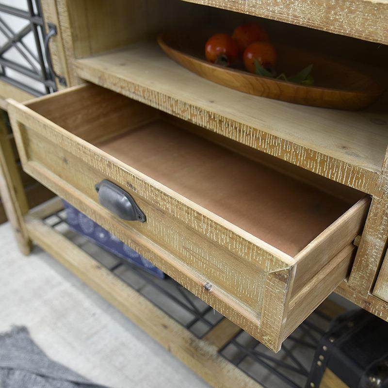 美式乡复村厅古实木UGE桌子玄关柜酒客店餐厅边柜物茶水柜收纳储