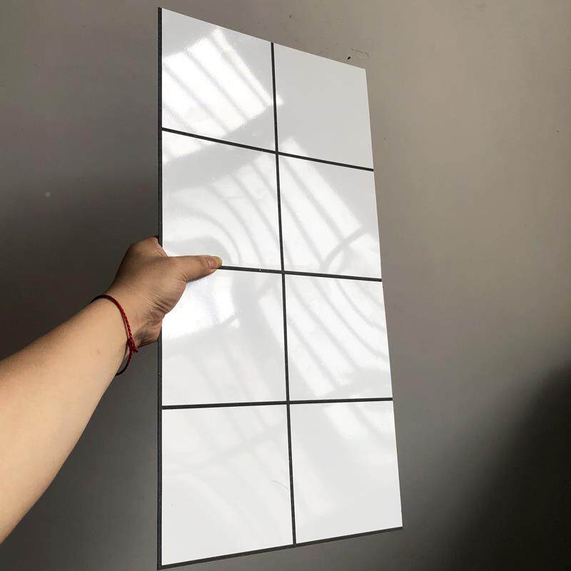 x080自粘立体4实IEM心硬板铝塑板仿砖瓷墙贴厨房卫生间店面墙裙翻