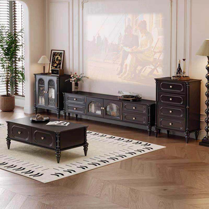 美式复古用法式电视柜茶几地实木组合电视柜客厅储物柜小户纳型家,住宅家具,其它柜类,淘宝优惠券,粉丝福利购,淘宝优惠卷