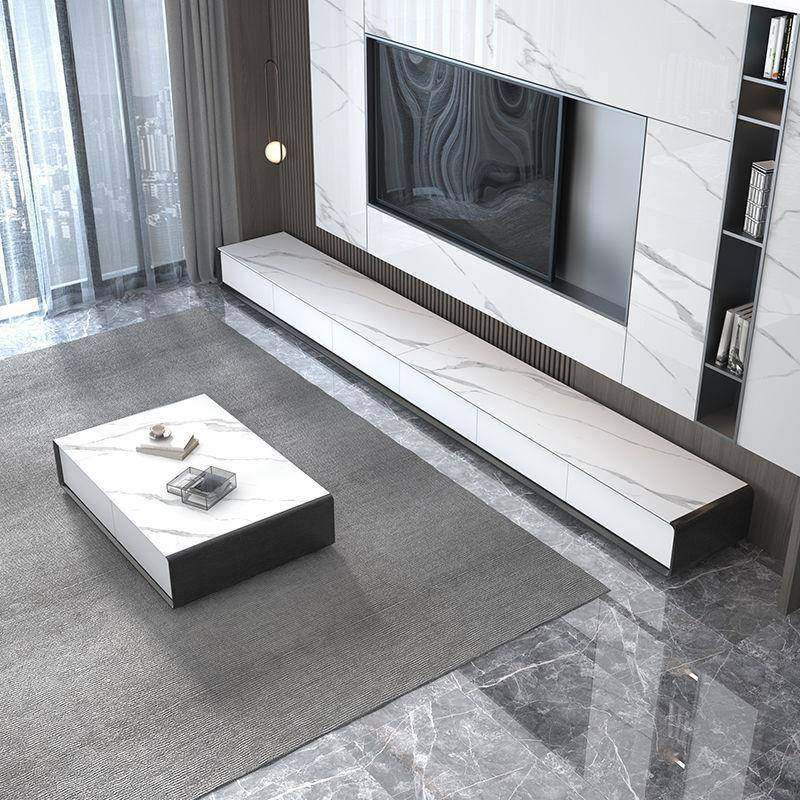 代现简岩板电视柜茶几组约合客厅新57326款极黑白意式小户型储物,住宅家具,其它柜类,淘宝优惠券,粉丝福利购,淘宝优惠卷