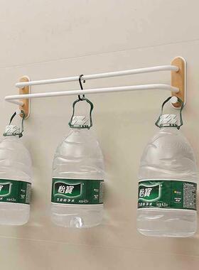 OCM卫E原木风白色F9675HT8免打孔毛巾架生间浴巾毛巾杆挂杆壁挂式