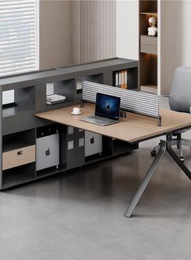 办MCV公桌员工位简创约现代办公室双桌人工位意电脑职员公办桌椅