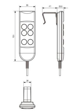 电动降动手控器电推杆足浴沙发升双电机控制器智能SM-FT080控制