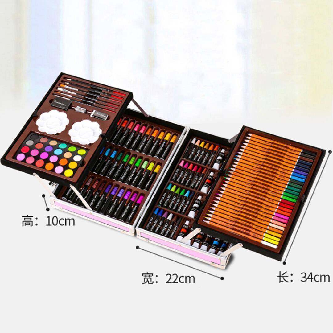 画145RQS绘画笔水彩笔套装儿童小儿学生画颜料蜡笔画套装童绘画工