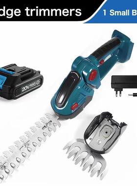 JNT合10绿篱机2000RPM蓝色手持式家用机灌2木除草修剪割草花园工