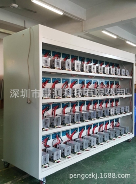 48位 400W 60A 4层大功率负载电源老化车老化柜老化架带电脑监控