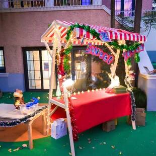 集市摊位木质展示架夜市摆摊活动棚户外台市集商场可折叠花摆