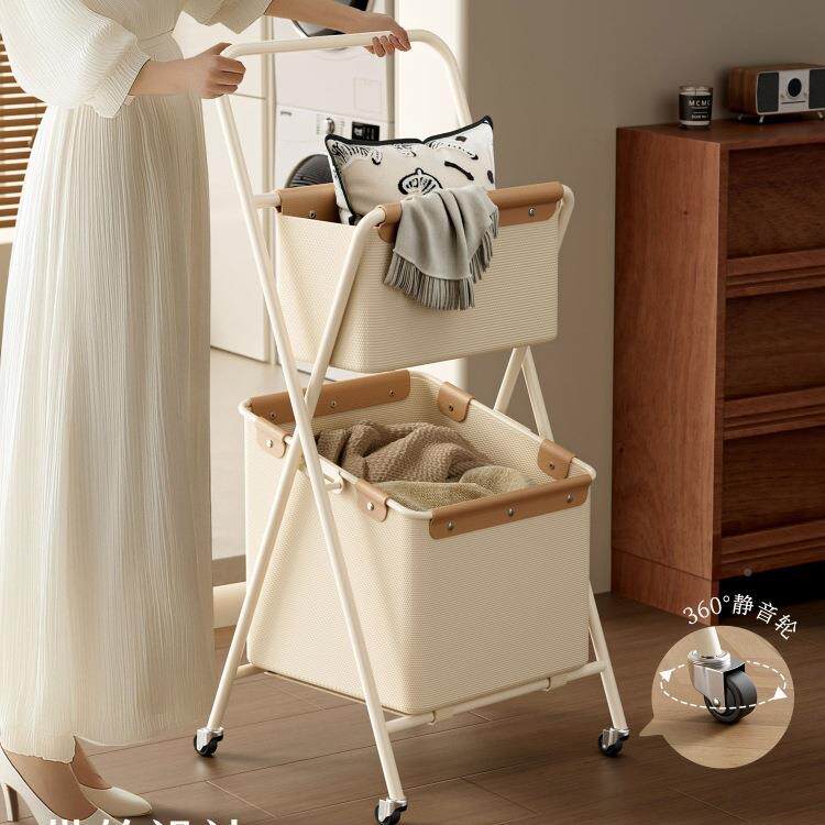 新品脏衣架脏POE衣服推车收纳筐分区家用感可收折叠篓纳篮置物一