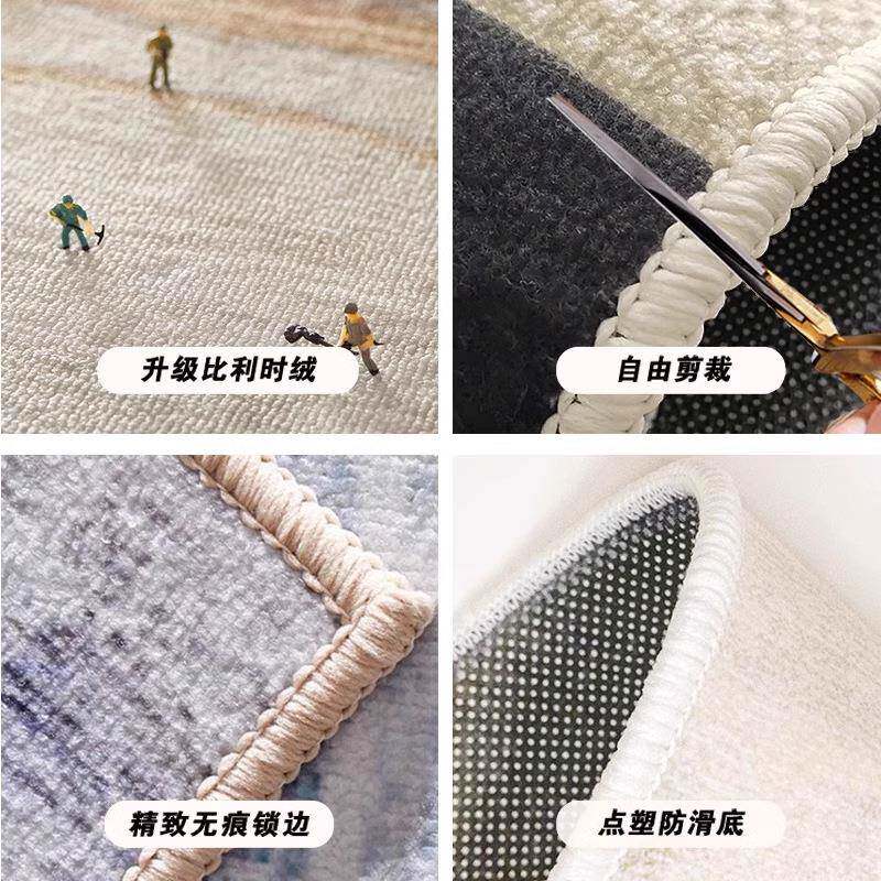 结婚床边地毯喜庆装饰地垫卧室婚房布置事喜字加F9856M7H红色厚脚