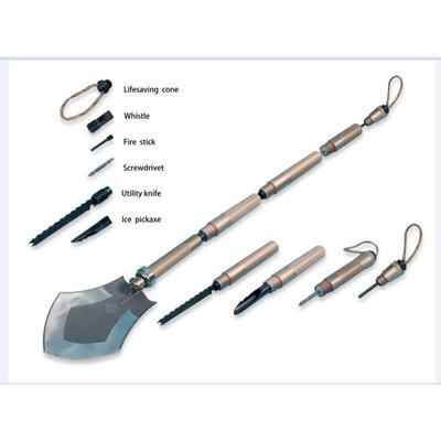 功能不锈钢车载生救装备UXX户外野外求生工工兵铲多子铁锹具藏獒