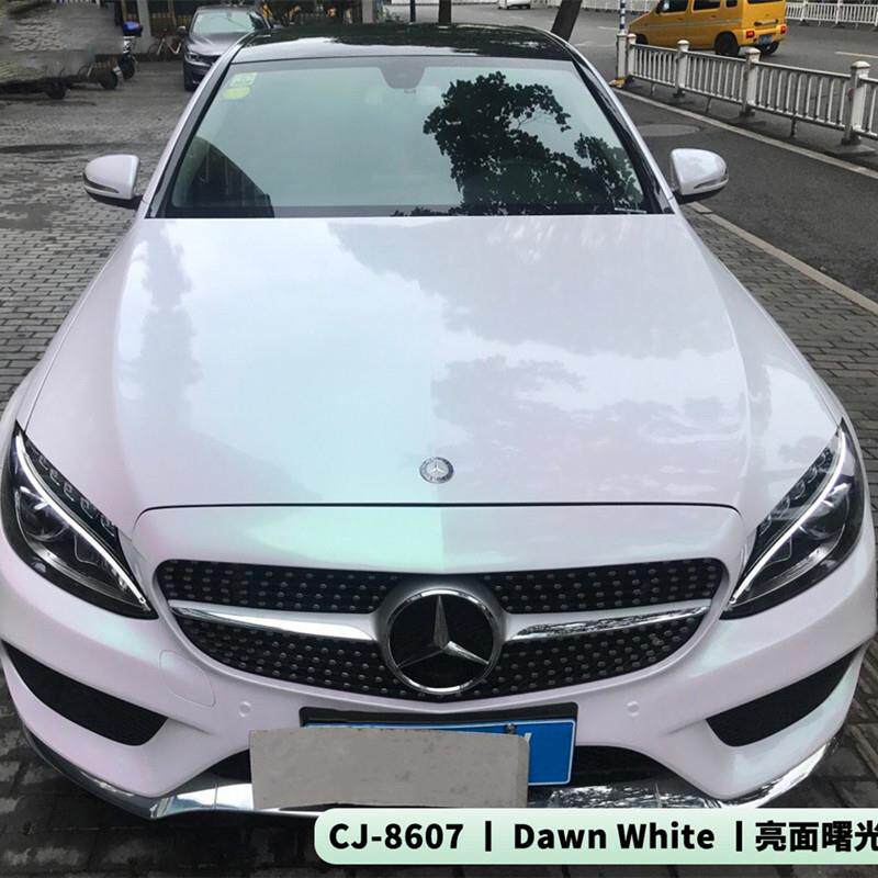 X-010钻石亮面曙白光漆车改色膜全汽车身改色贴膜汽车面保防护膜