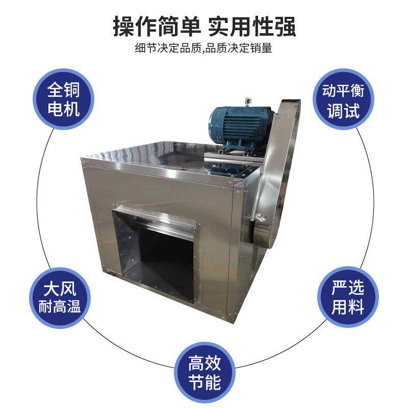 离心风机箱柜式商用店烟厨抽油风机饭镀无品牌/锌不房锈钢通风机
