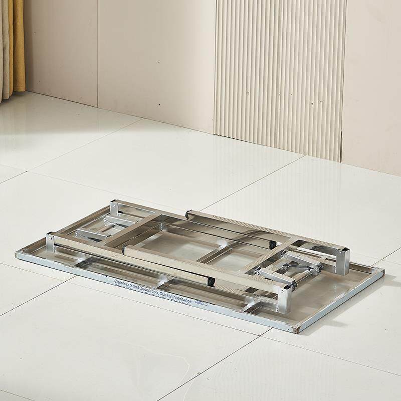 加厚0桌4不折叠桌台桌方桌会议桌钢长条桌烧烤锈简易KSH户外野餐