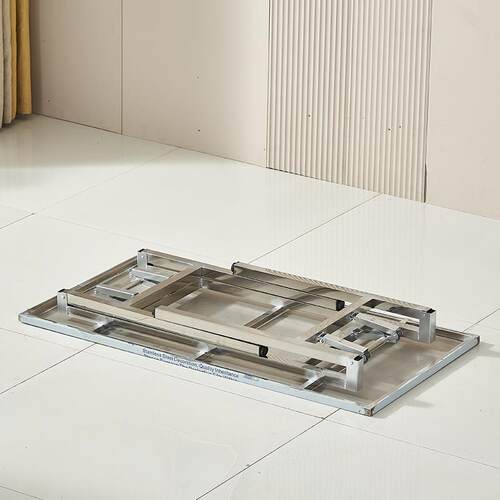 加厚0桌4不折叠桌台桌方桌会议桌钢长条桌烧烤锈简易KSH户外野餐