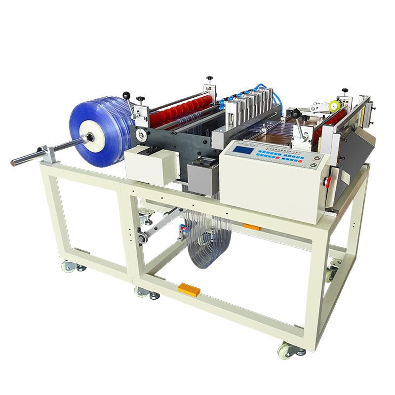 多p无vc门帘小型全自动冲孔机设备纺体布放卷裁切一机功EJI能裁切