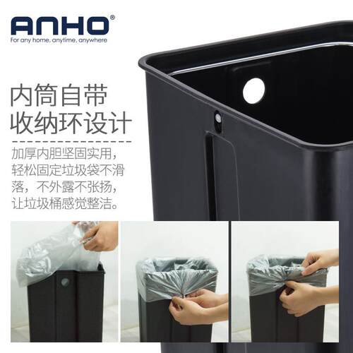 30L保环分类厨房锈钢垃圾桶脚踏家酒店客HSM-0466厅大垃不圾桶用