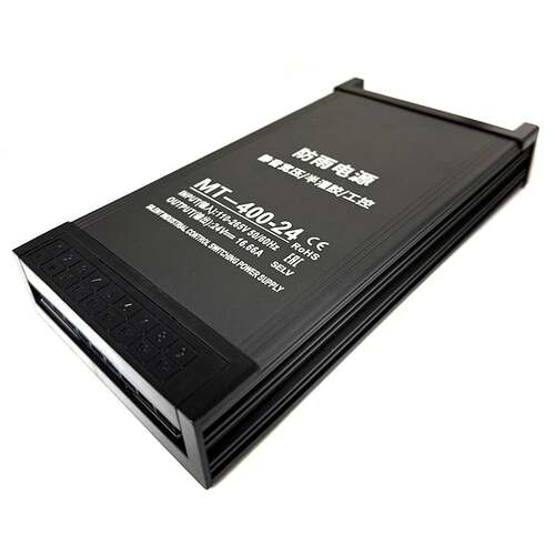 私模LED防雨电源半灌胶24V400W静音宽压工控开关电源户外变压器
