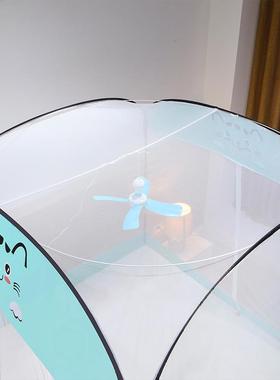 2025夏季新蒙古包拉链蚊卧帐款2405201米床免安装全底双开门文8帐