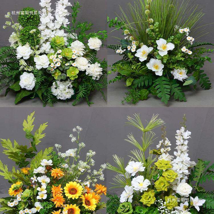 绿庆F978JT7J花地排森系排花色花婚礼背景布置假花路引花成品婚花