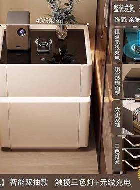 家用多功能智床能床头约柜保险一体简61458现箱代卧室收纳储物柜