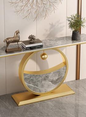 意式板玄关轻桌酒店别墅入户装创意端景台简岩ZG-78119约玄关台设