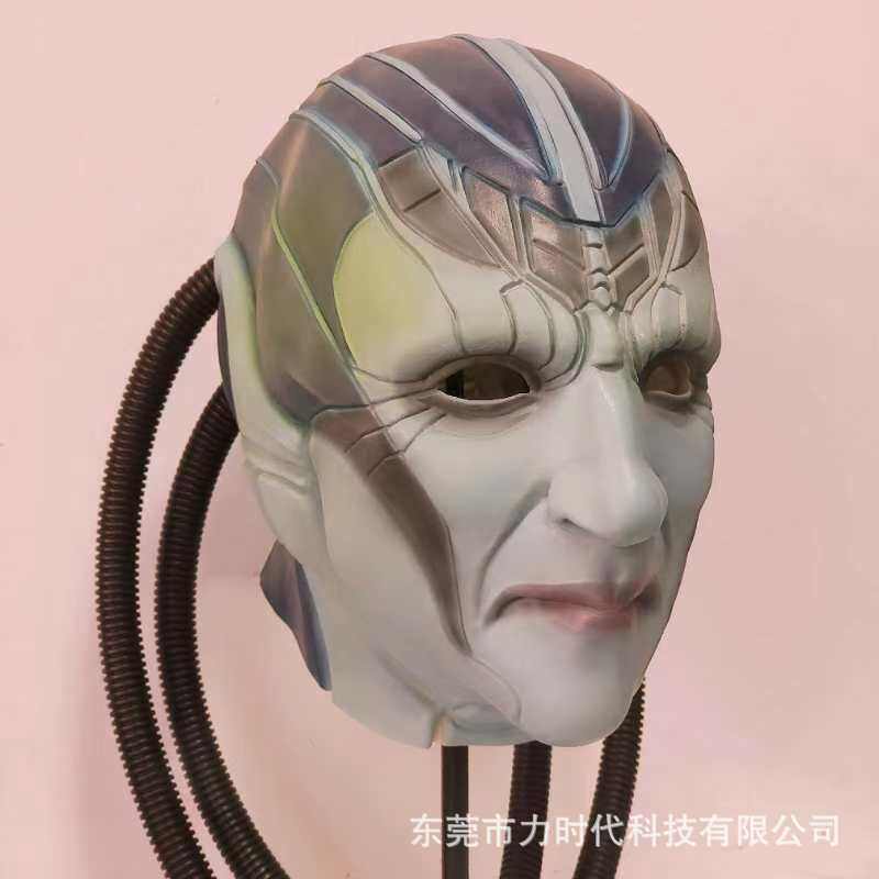 新款漫威蓝色精灵X战警天启头套 乳胶面具 万圣节周边搞怪系道具