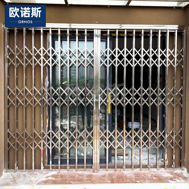 不锈拉闸门阳台仓防缩盗门窗伸推拉式钢商铺库门拉闸厂家不锈钢拉