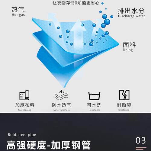 衣柜家用卧室简小布JHS衣柜结实租耐用出房用户型挂易衣橱组装收