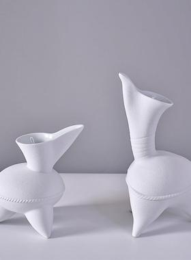 简约CYP现代白色创意陶桌瓷件书摆酒柜花艺术品酒店插宾馆饰品