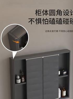 新柜款约现代太空铝隐藏镜子浴室组合体一简陶瓷盆卫生F77M8679间