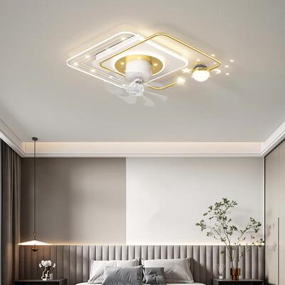 卧室风灯2025扇年新款用FVB家厅客厅套餐隐形餐一体吸顶摇头吊扇