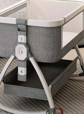 婴儿床可移新动可折叠便携拼接宝床式二合QKB一多功能宝床生儿可