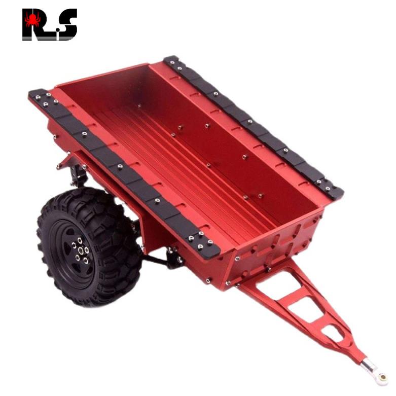RS红蜘蛛 1/10 仿真金属拖车拖斗车SCX10 CC01 RC4WD D90小 拖车