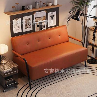 沙发小户型复古单人沙发椅简易服装店公寓客厅卧室双人出租房沙发