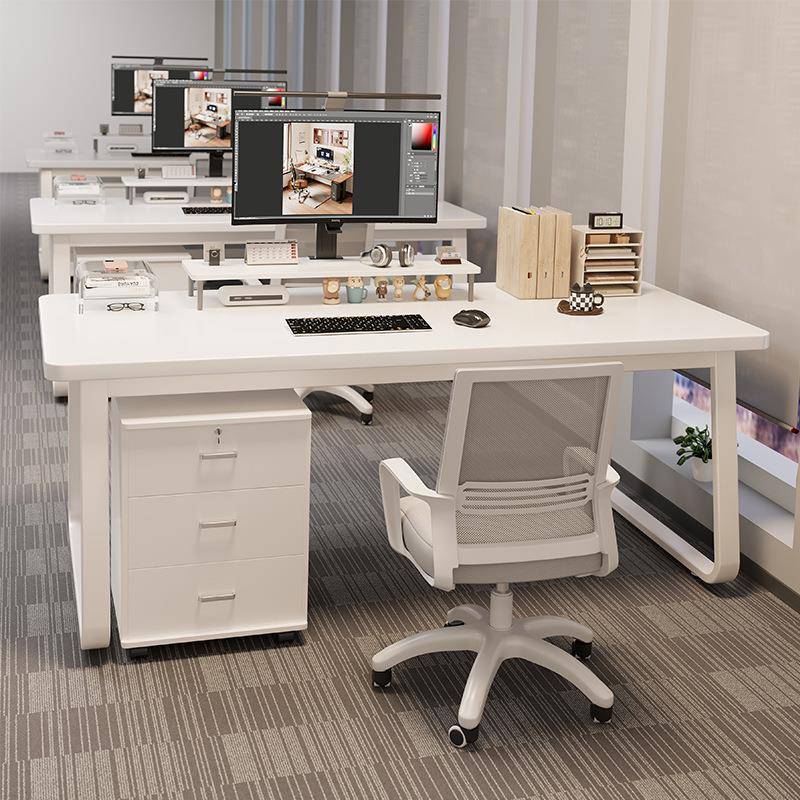 办公桌简约现代办公室桌职员桌椅组合简易员工位家用书桌电脑桌子