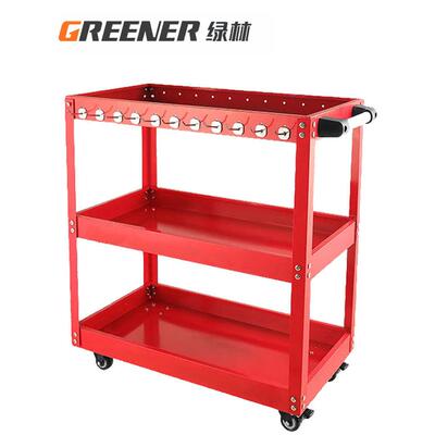 绿林汽修具车多功纳OMK能三层手推零件车移动维修修车车间收工直