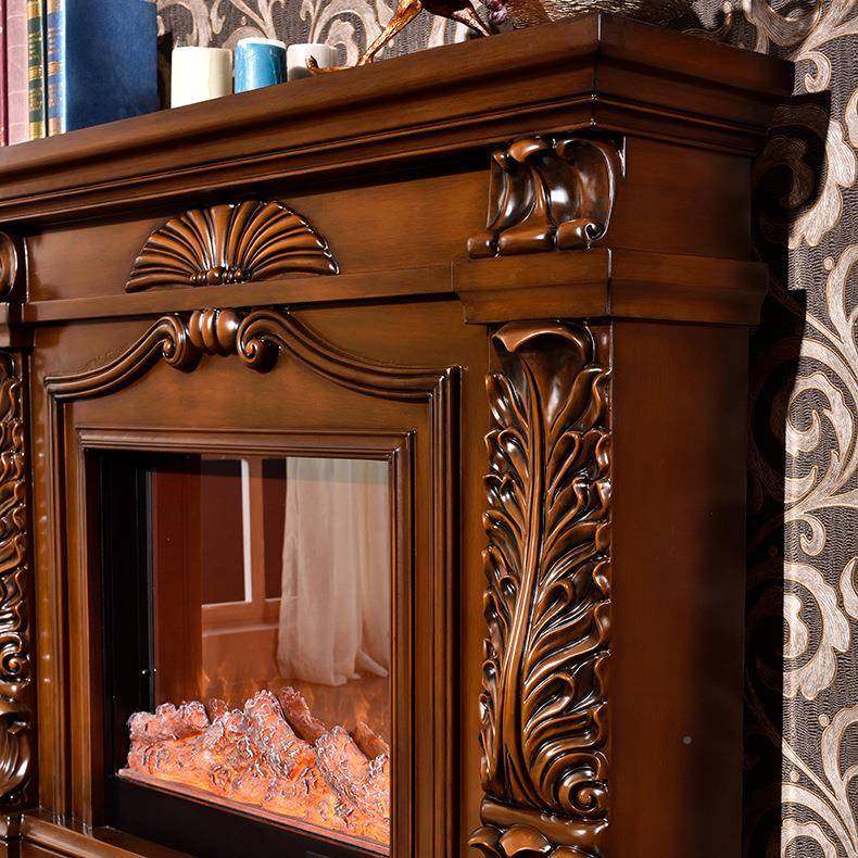 式装饰架取暖雕刻欧式古家典仿真SYS电壁美厂炉可客厅室内