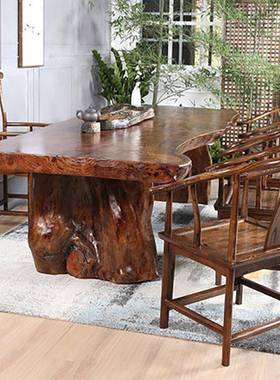 全椅实木茶桌中式客厅大板桌用泡茶桌59833家子古典茶楼茶办公室